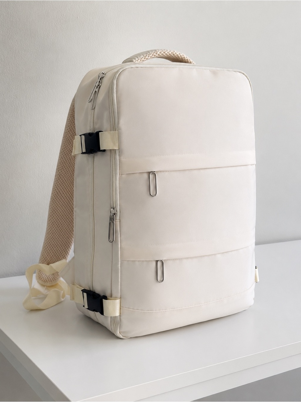 Beige Color with USB charger cord Men's Backpack - Everyday Carry